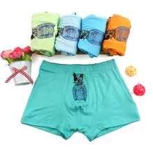 Трусы-боксеры для мальчиков 2 шт. нижнее белье для мальчика хлопчатобумажные, с мультипликационными персонажами модал Шорты трусики для маленьких мальчиков трусы-боксеры подросток трусики От 2 до 10 лет