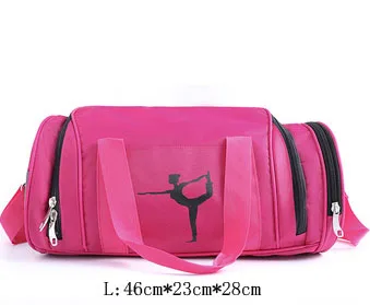 Женская балетная танцевальная сумка для взрослых, балетная гимнастическая спортивная сумка для занятий йогой, Танцевальная сумка для девочек, сумка через плечо, вместительная сумка - Цвет: rose L