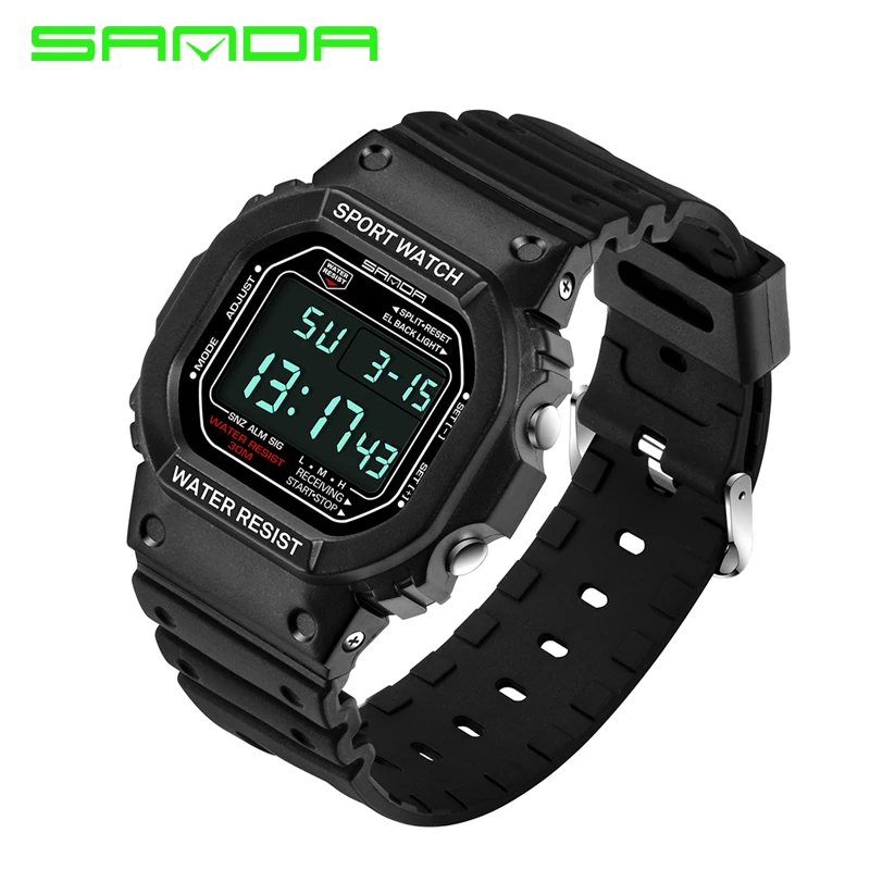 

SANDA 329 Digital Watch Men Waterproof Diving LED Men's Watch Sport Mens Watches Top Brand Military relogio masculino Saat