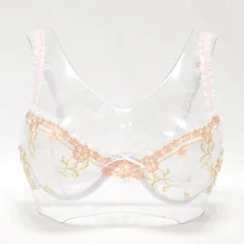 Сексуальный женский бюстгальтер, трусики, распродажа, Раздельный прозрачный кружевной комплект с цветочным принтом 70 75 80 85 90 95 100 A B C D E F чашка S M L XL XXL XXXL