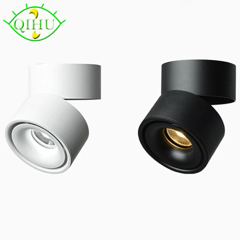 

15W COB LED Downlight LED Surface Mounted Spot Light for Clothes Store Shopping Mall Livingroom Tracking Lamps Track Rail lights