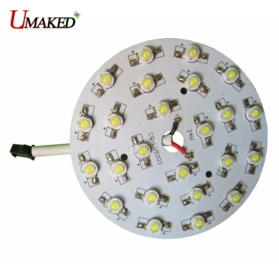 24W LED PCB with high power 1w chips installed for bulb light, tracking