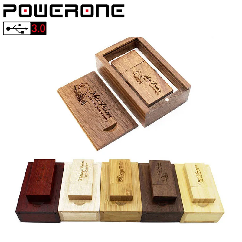 POWERONE USB 3,0 деревянный блок USB флэш-накопитель Красная деревянная Флешка 4 ГБ 8 ГБ 16 ГБ 32 ГБ 64 Гб карта памяти подарок(более 10 шт. бесплатный логотип