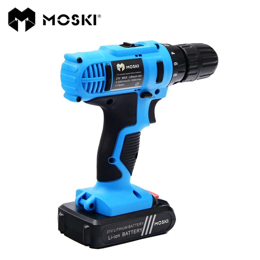 

MOSKI ,2017 NEW 21V DC New Design Mobile Power Supply Lithium Battery Cordless Drill/Driver Power Drill Tools Electric Drill