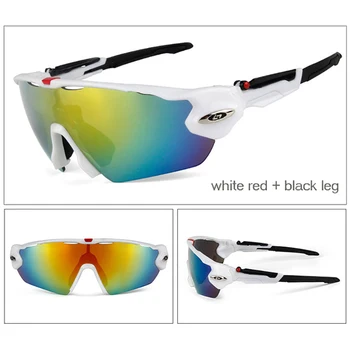 

OBAOLAY Riding Glasses Outdoor Polarized Sunglasses 2 Lens Half Frame UV Sports Men And Women Sports Mountain Bike Glasses