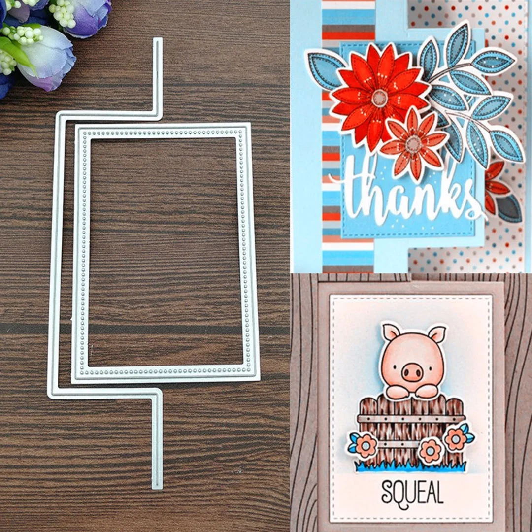 New 162mm & 93*64mm Rectangle Metal Cutting Dies Stencil Scrapbooking Card Embossing Craft DIY