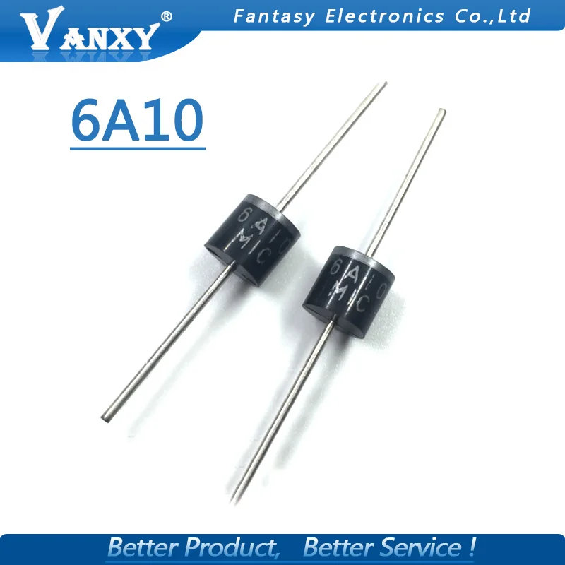 

20pcs Rectifier Diode 6A 1000V R-6 6A10