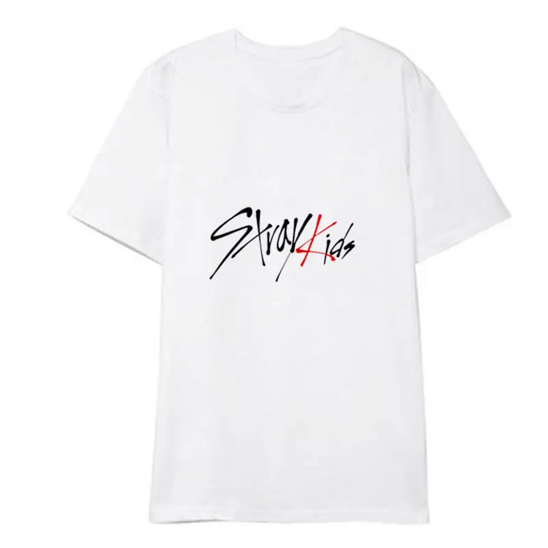 Allkpoper KPOP/футболка straykids, футболка с надписью «HYUNJIN», CHANGBIN, футболки SEUNGMIN, топы - Цвет: STRAY KIDS White