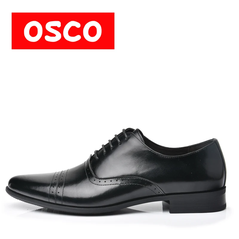 

OSCO Factory direct Fashion Men Shoes Genuine Leather Men Dress Shoes Men's Business Oxford Gentleman Shoes Man #RU0002