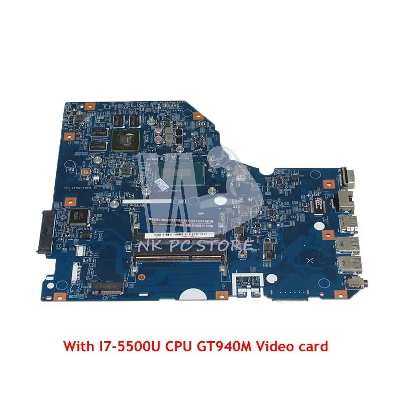 NOKOTION NBMVA11001 NB. MVA11.001 для acer aspire E5-772G Материнская плата ноутбука SR23W I7-5500U cpu GT940M видеокарта