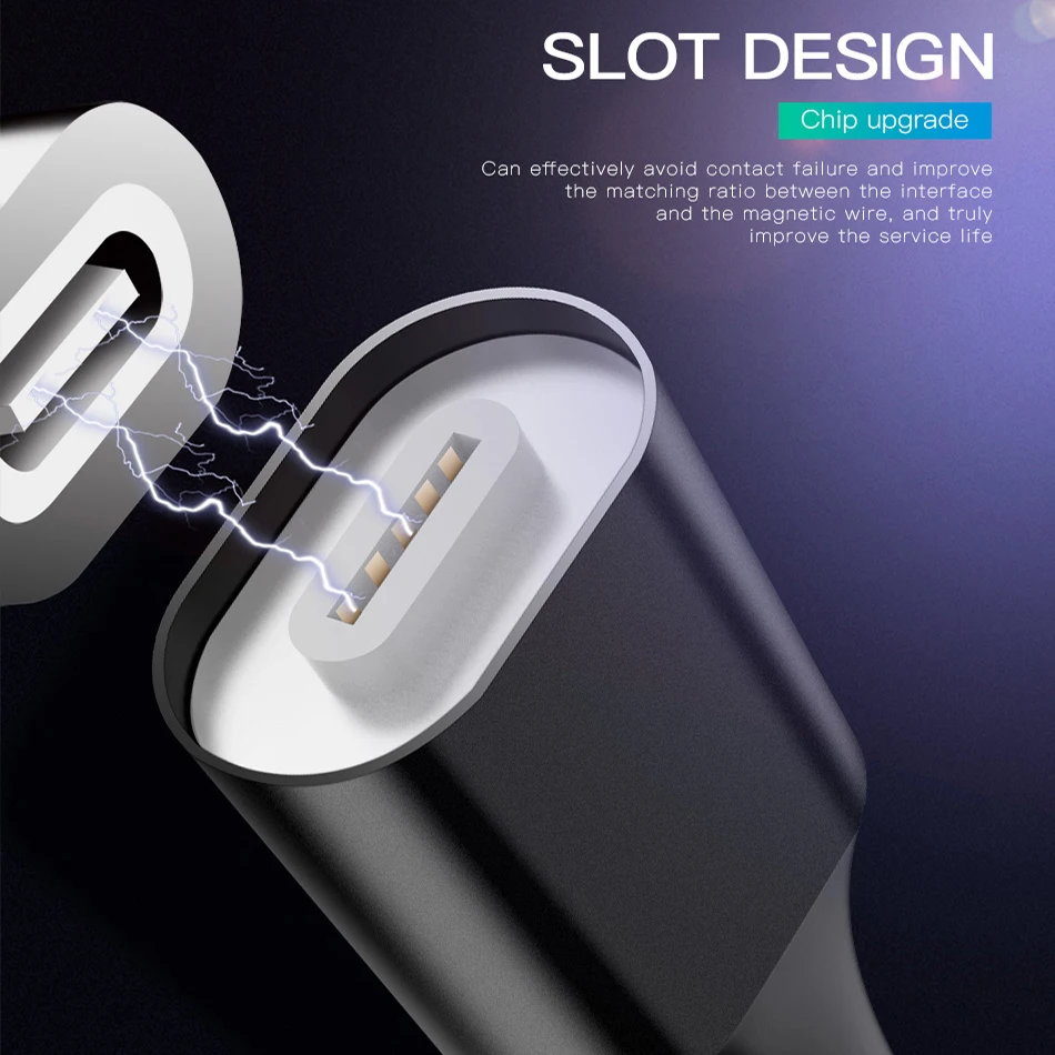 Магнитный кабель 3A Micro USB Type C для быстрой зарядки и передачи данных iPhone SAMSUNG S10 + S9