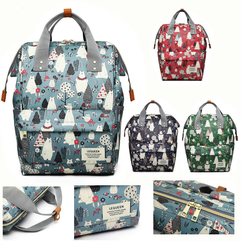 

Diaper bag mini bear forest hand-painted cartoon waterproof baby care travel backpack pregnant women bag