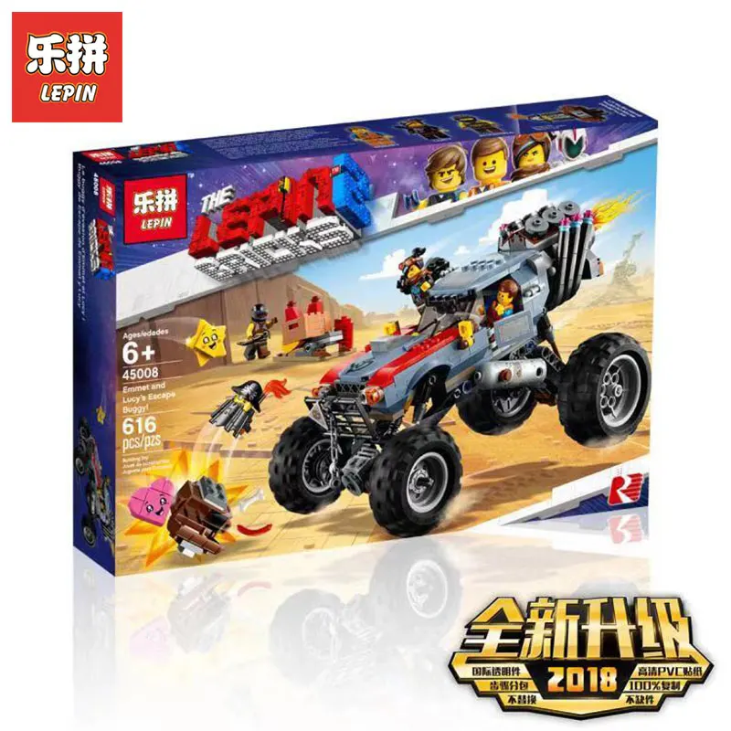 

New LEPIN 45008 Emmet & Lucy's Escape Buggy Compatible Legoing 70829 Model Blocks Bricks Building Educational DIY Toys Gifts
