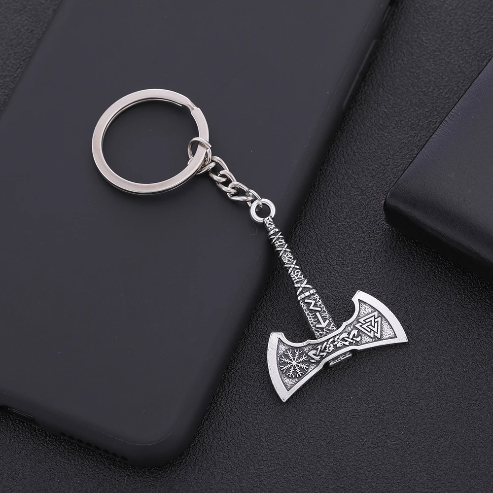 Skyrim талисман винтажный скандинавский Викинг Valknut Axe амулет подвеска в виде ключа