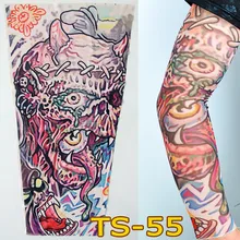 5 цветов, высокое качество, нейлоновая временная татуировка, рукав, солнцезащитный, защита для рук, унисекс, для молодых мужчин и женщин, крутая татуировка на руку, рукава N20