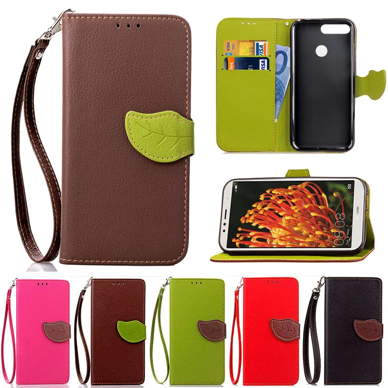 

Wallet Flip Leather Case For Huawei Honor 7C Aum-L41 5.7 inch Book Stand Card Slot Cases For Huawei Honor 7C Russian Version