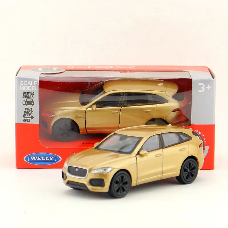 Литая металлическая модель Welly масштаб 1:36 JAGUAR F PACE SUV игрушечный автомобиль