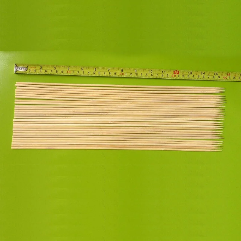 High quality 40*4mm Bamboo Barbecue Skewers Grill Shish Kabob Wooden bamboo Disposable Sticks Barbecue BBQ Tools For 100pcs/Pack