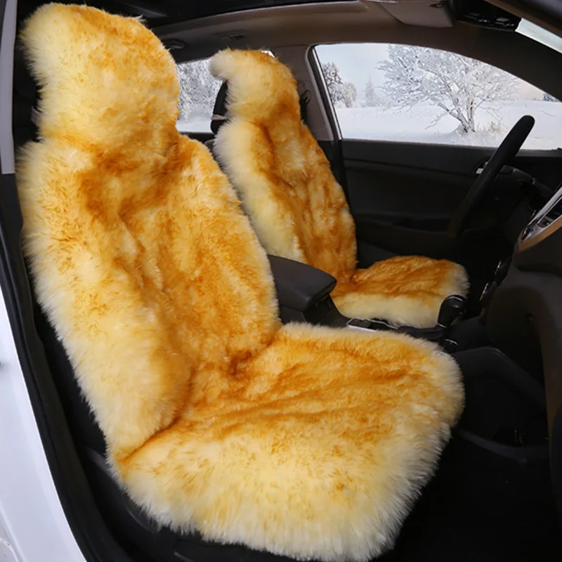 Чехол для сиденья JXLCLYL 100% из австралийского чистого натурального меха 5 сидений