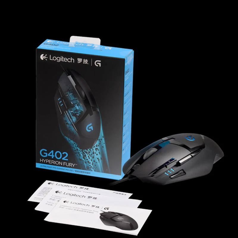 Original Logitech G402 Hyperion Fury FPS Gaming Mouse with Optical 4000DPI  High Speed Fusion Engine