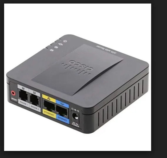 Linksys SPA122 2 FXS Lan WLAN ATA Voip речевой адаптер для телефона SIP Voip ATA с маршрутизатором телефонный адаптер