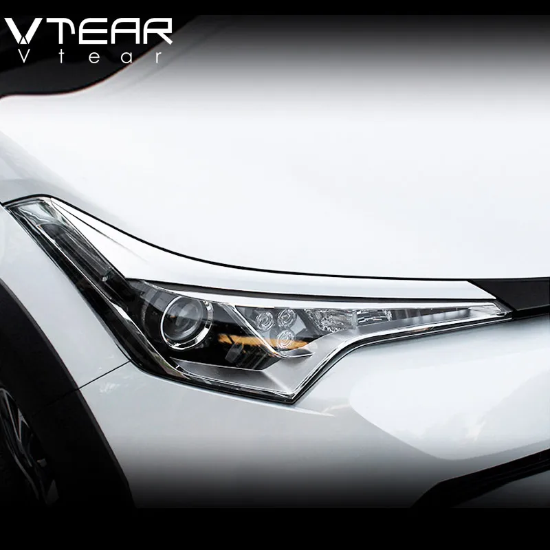 Vtear для Toyota C HR CHR ABS автомобильный светильник s Рамка крышка бровей хромированная