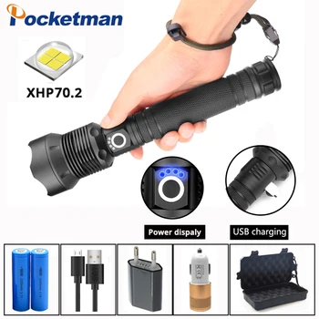 

Super Bright xhp70 flashlight xhp50 usb charging lamp zoom Shock Resistant Self defense Outdoor powerful led torch for camping