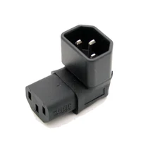 Right Angled IEC Convert Adapter, Down Angled IEC 320 C14 to C13 for TV Wall C13 TO C14 #WPT604