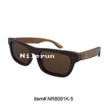 

small rectangle dark brown wood sunglasses