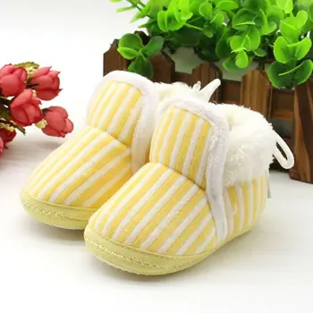 

10 color Girl Snow Boots Kids Round Toe Cotton White Winter Baby Shoes Moccasins M2