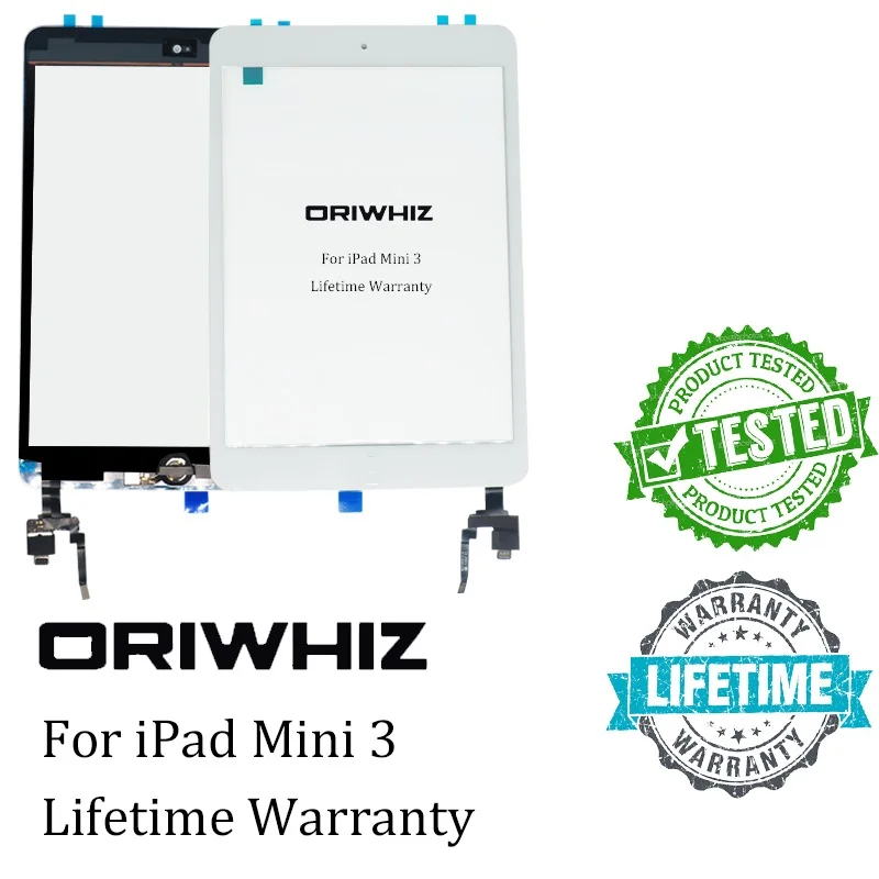 

10PCS/lot New Arrival Touch Screen Digitizer with Home Button 3M Adhesive Outer Glass Lens Assembly Replacement for IPad Mini 3
