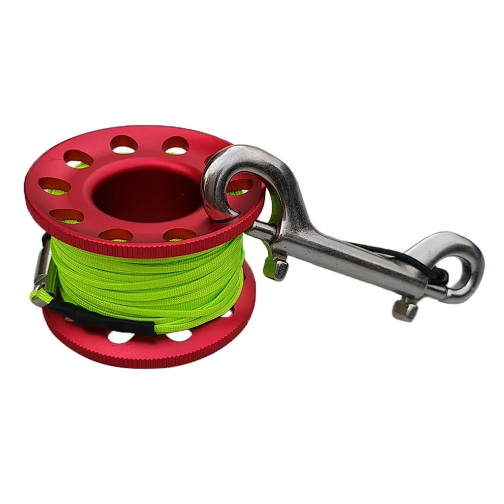 Finger Reel Diving Gear Double Ended Snap Bolts Dive Wreck Scuba Diving Accessories 49ft