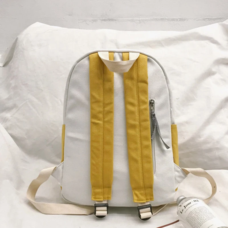Large Capacity Canvas Backpack Wear-resistant Travel Bag for Students Girls New Large Capacity Canvas Backpack Wear-resistant Travel Bag for Students Girls New