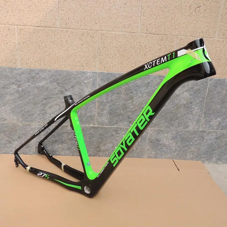 Excellent SY 27.5 full carbon bike frame tapered headset 16 inch  mountain bike with disc brake 3