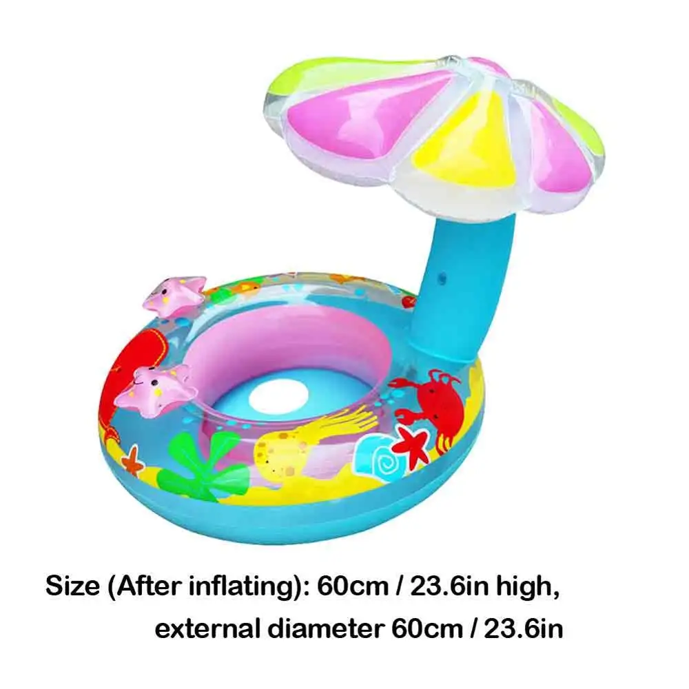 Дети плавать ming кольцо яхта портативный летний безопасный надувной детский бассейн для купания игрушка Зонт плавающее сиденье плавающая лодка водные виды спорта игрушка - Цвет: 02