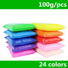 Retail 100g/bag 24 colors DIY safe and nontoxic Malleable Fimo Polymer Clay playdough Soft Power toys