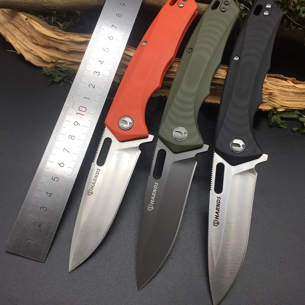 Comprar Harnds CK6118 Castor AUS 8 hoja G10 mango cuchillo plegable HRC58 59 acampar al aire libre supervivencia militar EDC herramienta bushcraft cuchillos