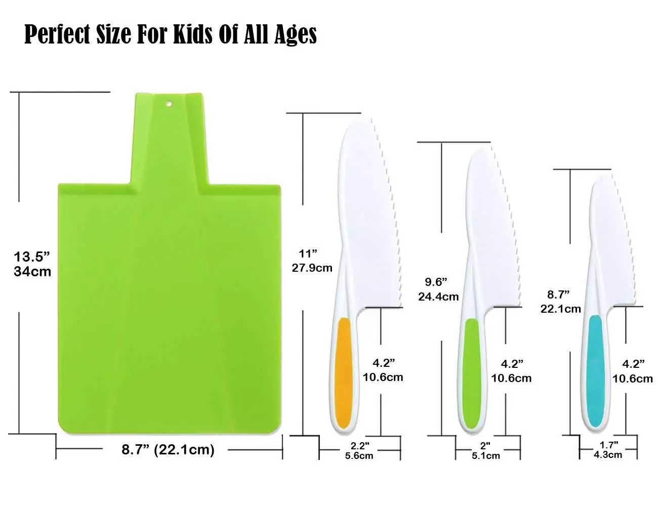 XITUO Набор ножей для детей, нейлоновый Безопасный нож, складывающаяся разделочная доска, пилообразные лезвия, цветная безопасная детская кухонная утварь