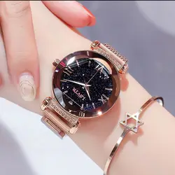 Reloj mujer звездное небо для женщин s часы 2018 лучший бренд класса люкс Магнитная для женщин часы-браслет для дам Наручные часы relogio feminino