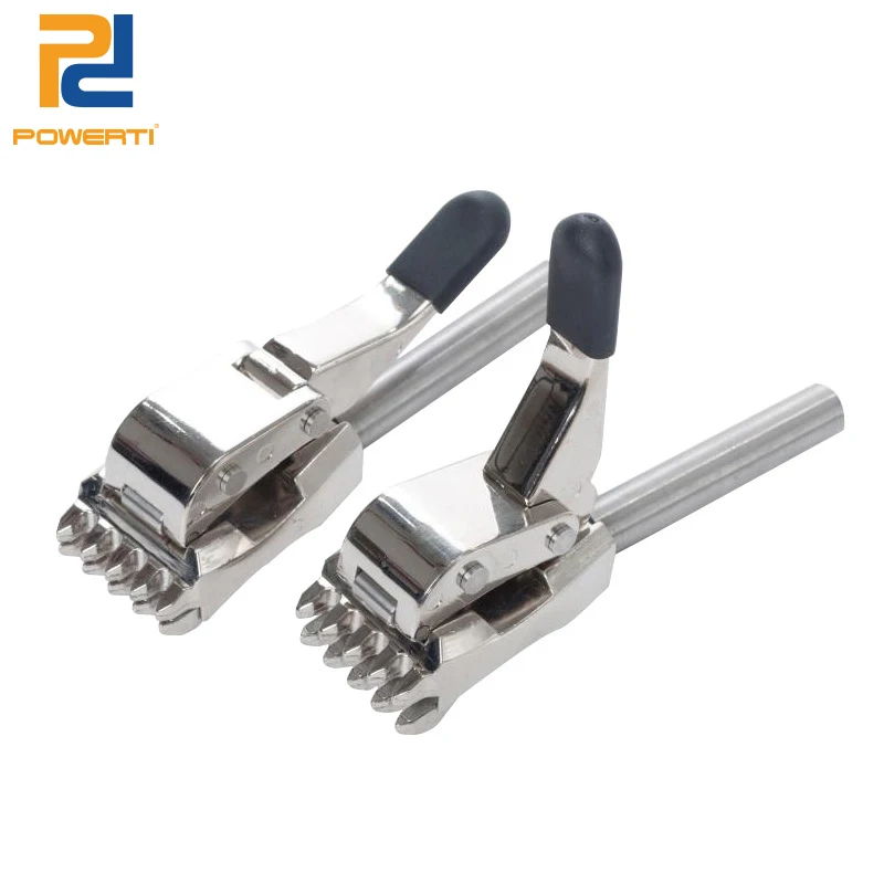 Powerti 1 قطعة 12.2 ملليمتر/12.0 ملليمتر الهجين المشبك لل تنس/الريشة مضرب قاعدة كليب المشبك أدوات آلة مع 5 الأسنان
