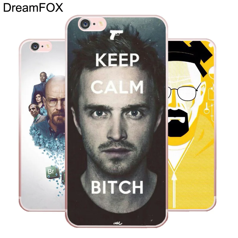 Beste DREAMFOX L194 Houd Kalm Breaking bad Zachte TPU Silicone Case Cover Voor Apple iPhone X XR XS Max 8 7 6 6 s Plus 5 5 s SE 5C 4 4 s