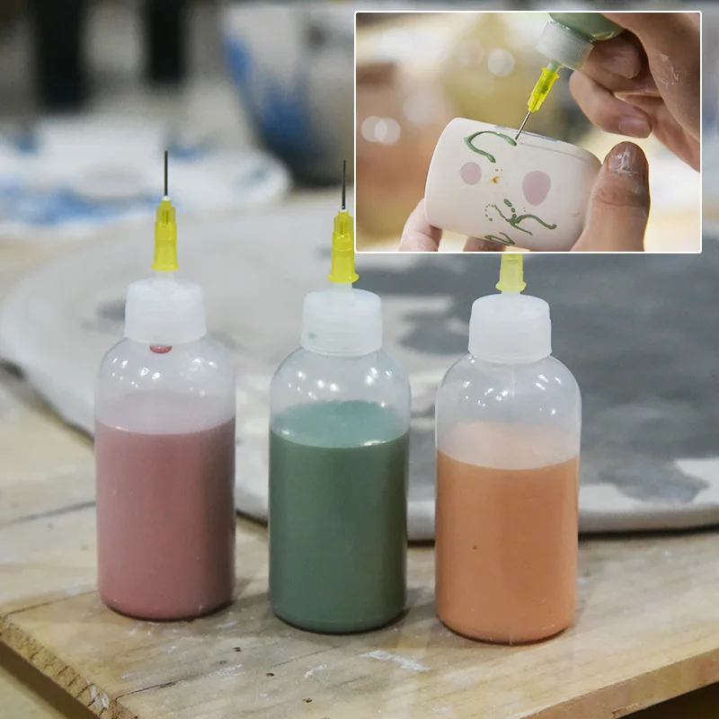 2Pcs/Set Plastic Ceramic Tools Squeezing Mud Bottle Point Line Decorative DIY Accessories Tools