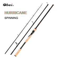 Obei 1.8m-2.7m 100% Carbon Fiber Rod Spinning Fishing Rods Casting Journey Rod three Sections Quick Motion Fishing Lure Rod M/ML/MH