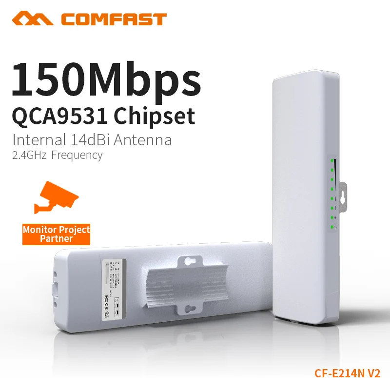 

4PCS COMFAST Outdoor coverage 2.4Ghz 150mbps 14dBi High Gain Outdoor wifi range extender 3km repetidor wifi amplifier CF-E214N