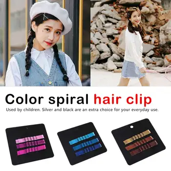 

Cute Hair Styling Jewelry 12Pc/Set Candy Color Wave Cartoon Hairpins for Girl Barrette Spiral Side Bobby Hair Pins Clips