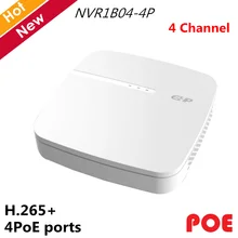 Dahua 4-канальный EZ-IP NVR Smart 1U H.265 4 порта POE сетевой видеорегистратор с разрешением до 8 МП для EZ-IP ip-камер
