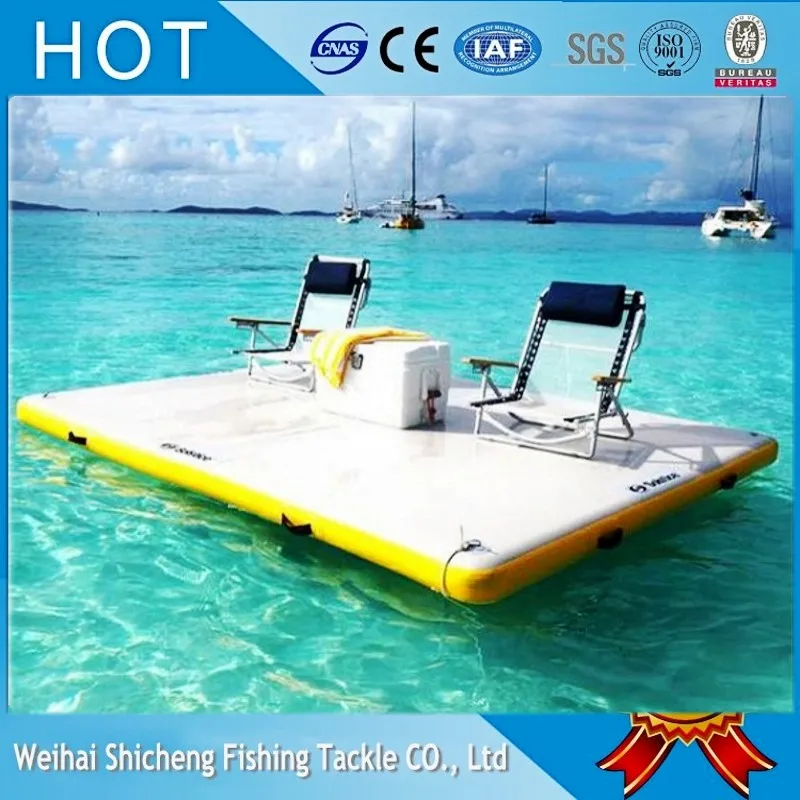 High quality white&yellow inflatable in water/giant pool floatsin Air Mattresses from Sports