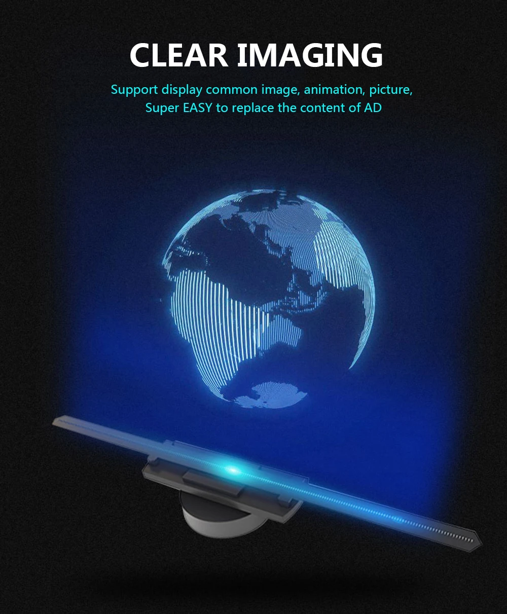 3D Голограмма AD светодиодный вентилятор голографический проектор дисплей для презентаций продукта Рекламные выставки украшения для дизайна супермаркета