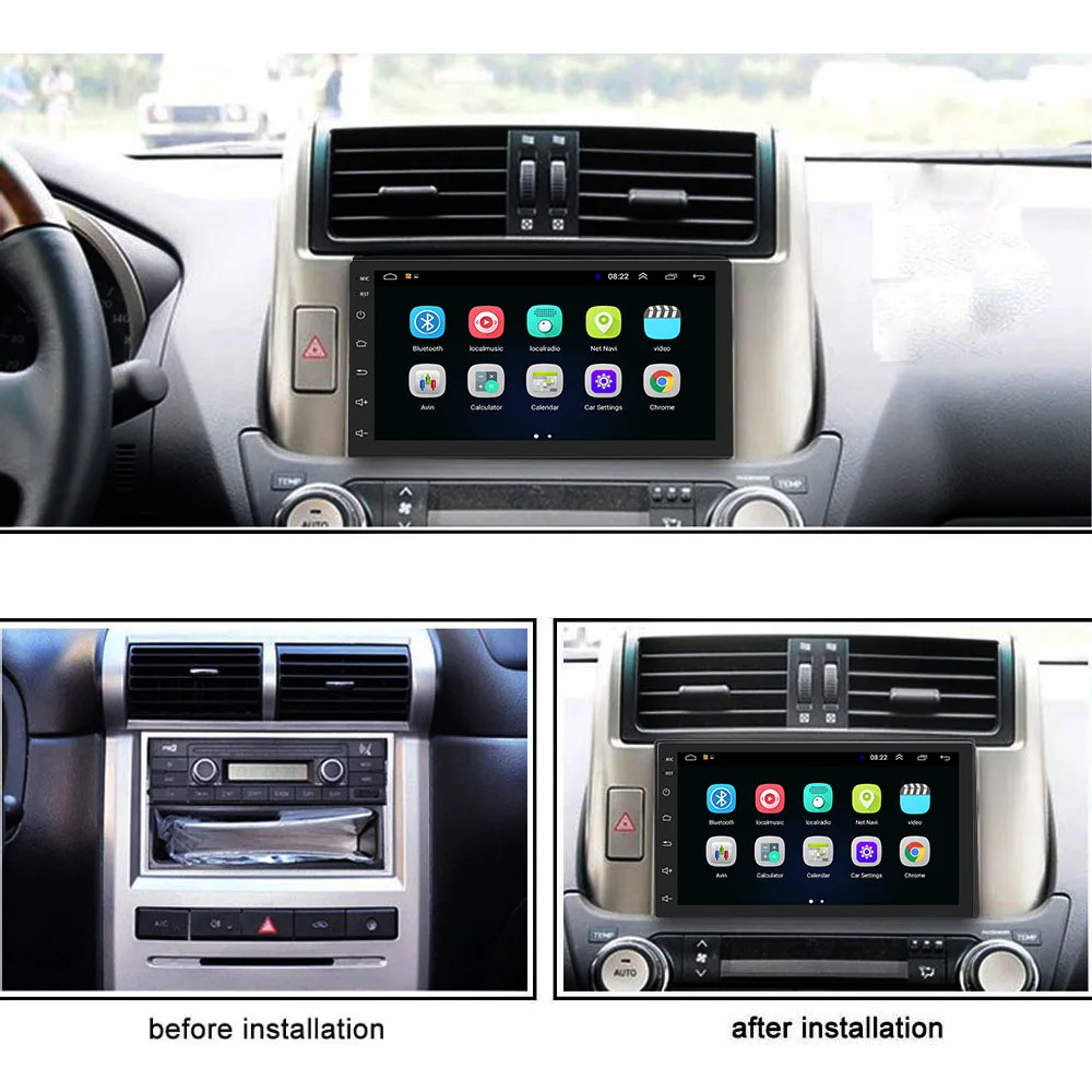 Podofo 2din android автомобильный gps Радио Универсальный аудио мультимедиа для Volkswagen Nissan Toyota hyundai авто стерео ВИДЕО DVD плеер