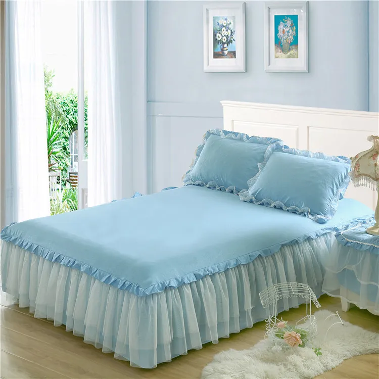 Dreampatar 1 шт. кружевное постельное покрывало+ 2 шт. наволочки комплект постельного белья постельное белье для принцессы простыни покрывало кровать для девочек покрывало BY150A - Цвет: color 1